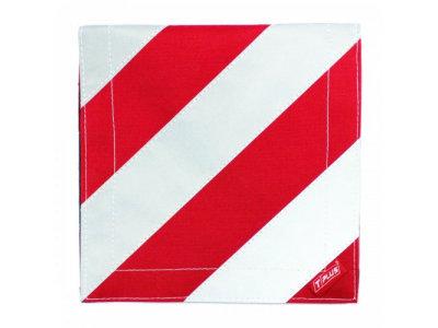 Флажок со световозвращающей лентой для буксировочных ремня/троса (красный), Tplus