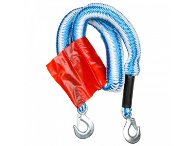 Трос буксировочный-эластик 2800кг, длина 1,5м(в растянутом состоянии 4 м.), карабины