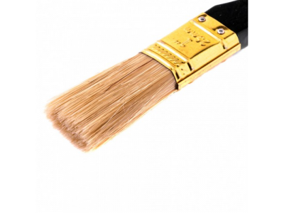 Кисть плоская "Профи" 1, натуральная щетина, деревянная ручка Mtx
