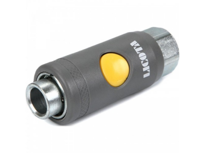 Пневматический разъем, быстросъемный, двухкомпонентный, с предохранителем 1/4" внутренняя резьба