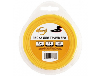 Леска для триммера квадратная, 1,3мм х 15м// Denzel //Россия от DENZEL Леска для триммера квадратная, 1,3мм х 15м// Denzel //Россия