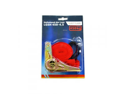 Стяжка крепления груза (крюк) 4,5м х 25мм 450кг VETTLER