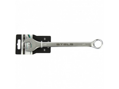 Ключ комбинированный, 23 мм, CrV, матовый хром Stels
