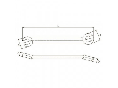 Ключ разрезной 5/16" x 3/8"