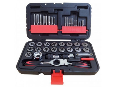 Набор метчиков и плашек SK-5 1/8"-1/2", кейс, 40 предметов от МАСТАК Набор метчиков и плашек SK-5 1/8"-1/2", кейс, 40 предметов