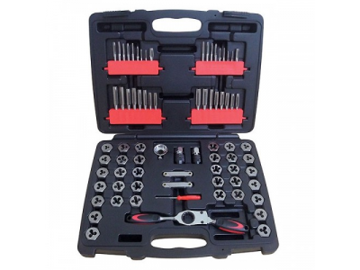 Набор метчиков и плашек SK-5 M3-M12, кейс, 75 предметов от МАСТАК Набор метчиков и плашек SK-5 M3-M12, кейс, 75 предметов