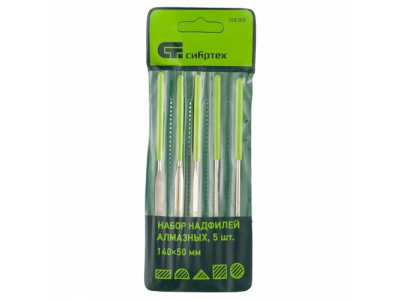 Набор надфилей алмазных, 140х50х3, 5 шт.// СИБРТЕХ