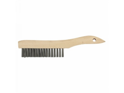 Щетка зачистная 5-и рядная, закаленная прямая проволока с деревянной ручкой СИБРТЕХ