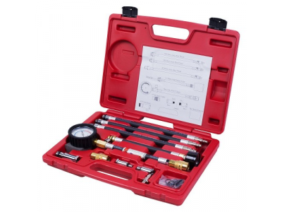 Компрессометр бензиновый, 0-21 атм, кейс, 19 предметов, МАСТАК