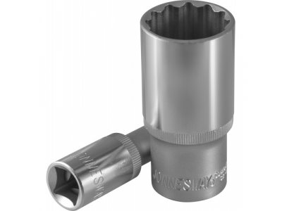 Головка торцевая глубокая 12-гранная 1/2"DR 18 мм., S04HD4718 JONNESWAY