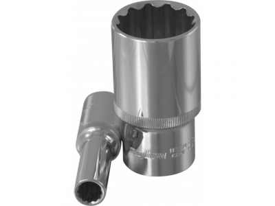 Головка торцевая 12 гранная глубокая 1/2"DR 9мм., Ombra 112209