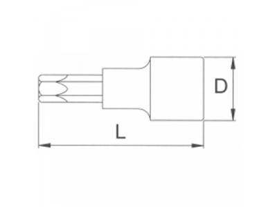 Головка торцевая с вставкой torx 1/4" T10