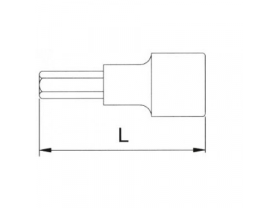 Головка торцевая с шестигранной вставкой 1/2" 10мм L=55мм