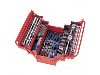 Набор инструментов универсальный, раскладной ящик, 62 предмета, KING TONY