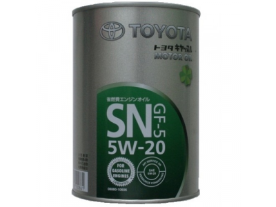 TOYOTA 5W-20 SN (1л) масло моторное для бензиновых двигателей