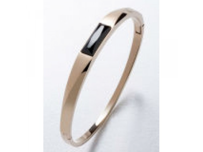 Женский браслет Mercedes Bracelet L, Crystal, Swarovski, pink gold colours / black