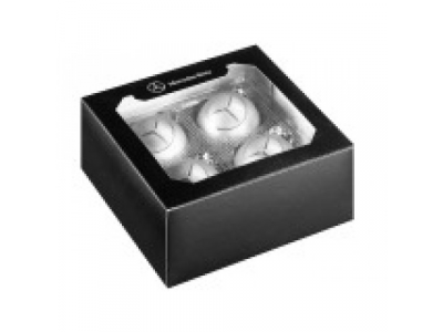 Набор из четырех елочных шаров Mercedes-Benz Christmas Balls, Silver