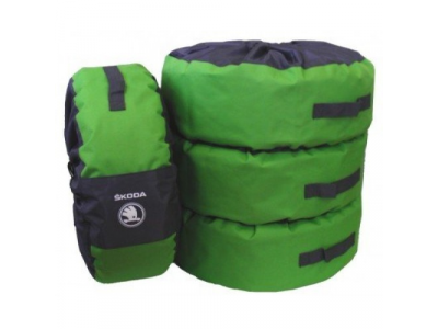 Комплект чехлов для колес легковых автомобилей Skoda, размер 14-18 дюймов