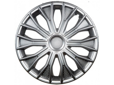 Колпаки колесные 14 дюймов Волтек, серебристый, карбон