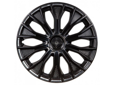 Колпаки колесные 15 дюймов Волтек, черный глянец, карбон