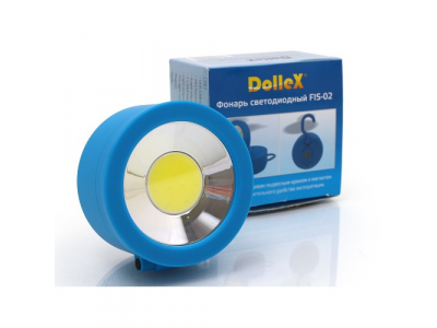 Фонарь светодиодный 1хCOB (2W), 3xAAA, магнит, крючок